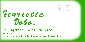 henrietta dobos business card